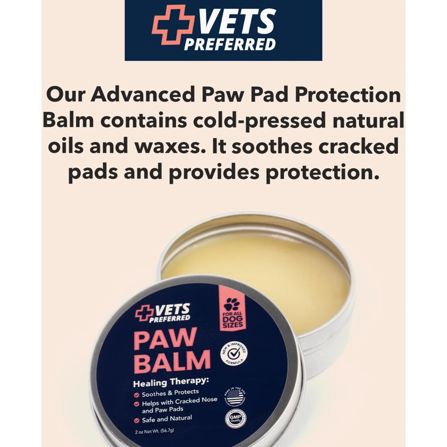 Vets Preferred Advanced Pad Protection Dog Paw Pad Wax, 2-oz Can 2 Vets Preferred Advanced Pad Protection Dog Paw Pad Wax, 2-oz Can - Image 2
