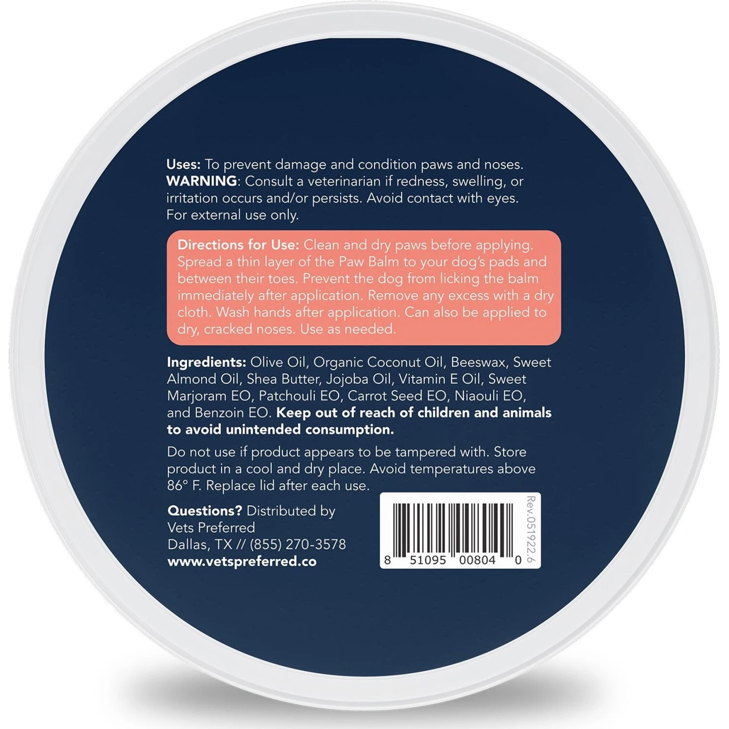 Vets Preferred Advanced Pad Protection Dog Paw Pad Wax, 2-oz Can 5 Vets Preferred Advanced Pad Protection Dog Paw Pad Wax, 2-oz Can - Image 5