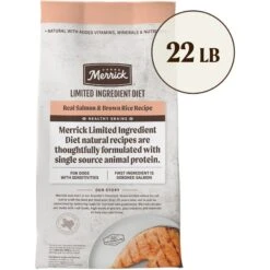 Merrick Limited Ingredient Diet Real Salmon & Brown Rice Recipe With Healthy Grains Dry Dog Food -Pet Wellness 203106 PT2. AC SS1800 V1631602319