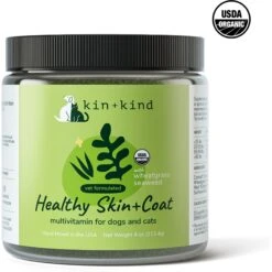 Kin+kind Organic Healthy Skin & Coat Dog & Cat Supplement