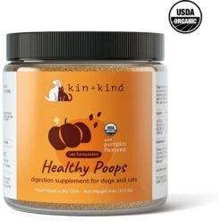 Kin+kind Organic Healthy Poops Dog & Cat Supplement