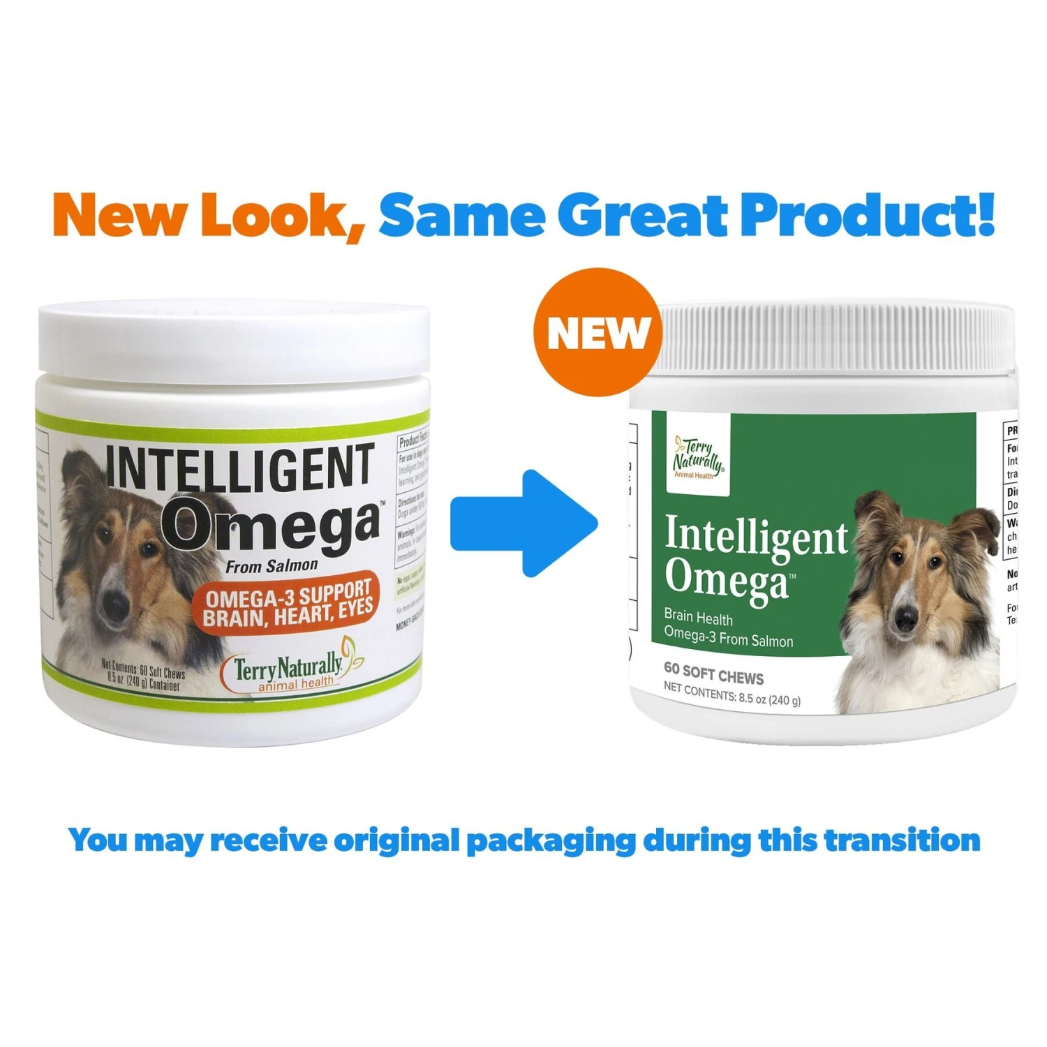 Terry Naturally Animal Health Intelligent Omega Dog Supplement, 60 Count 2 Terry Naturally Animal Health Intelligent Omega Dog Supplement, 60 Count - Image 2