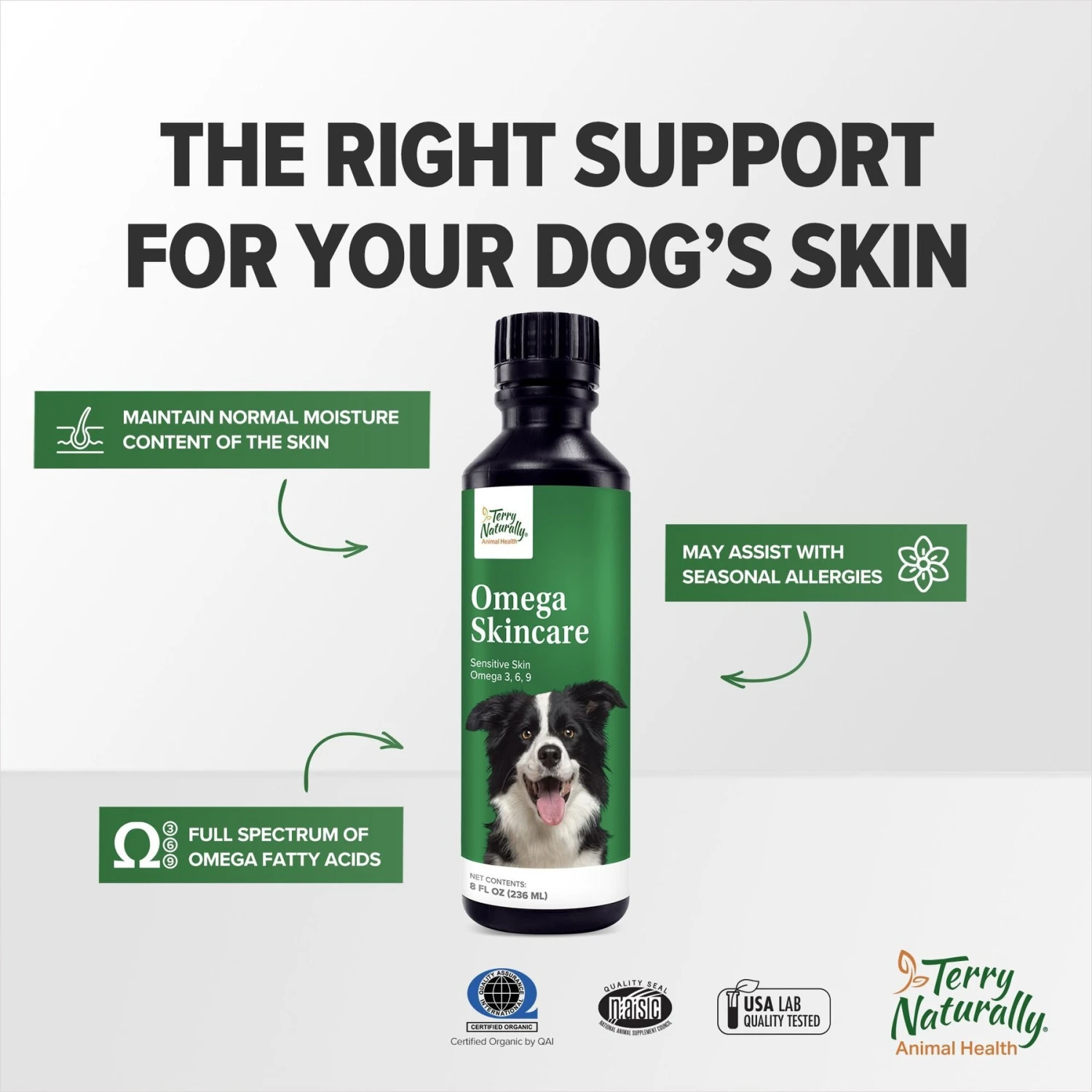 Terry Naturally Animal Health Omega Skincare Dog Supplement, 8-oz Bottle 5 Terry Naturally Animal Health Omega Skincare Dog Supplement, 8-oz Bottle - Image 5