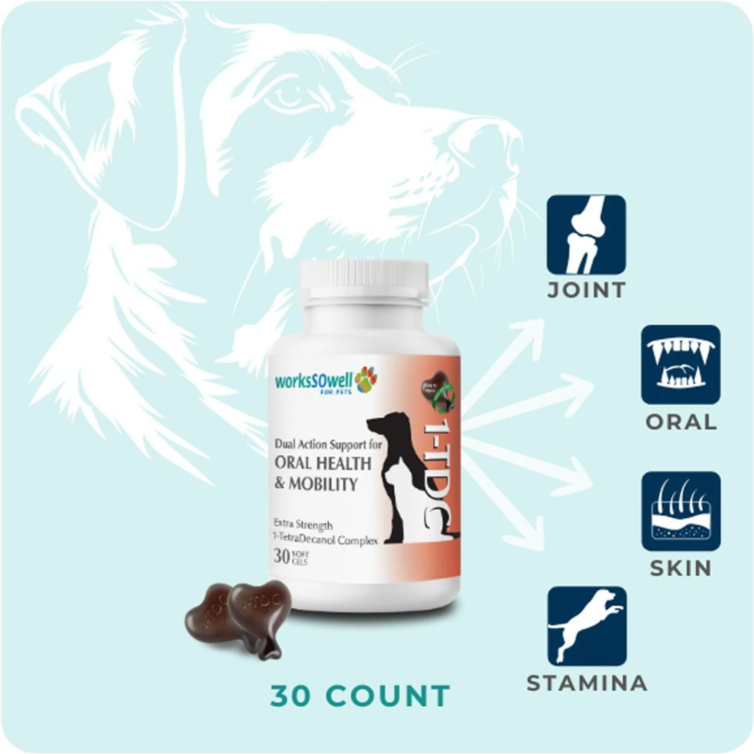 1-TDC Periodontal & Joint Health Dog & Cat Supplement 2 1-TDC Periodontal & Joint Health Dog & Cat Supplement - Image 2