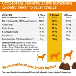 Zesty Paws Liver Support Bites Chicken Flavored Soft Chews Milk Thistle Supplement For Dogs 13 Zesty Paws Liver Support Bites Chicken Flavored Soft Chews Milk Thistle Supplement For Dogs -Pet Wellness 205855 PT4. AC SS1800 V1696602378