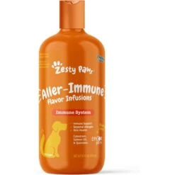 Zesty Paws Aller-Immune Flavor Infusions Fish Oil Chicken Flavored Liquid Allergy & Immune Topper Supplement For Dogs
