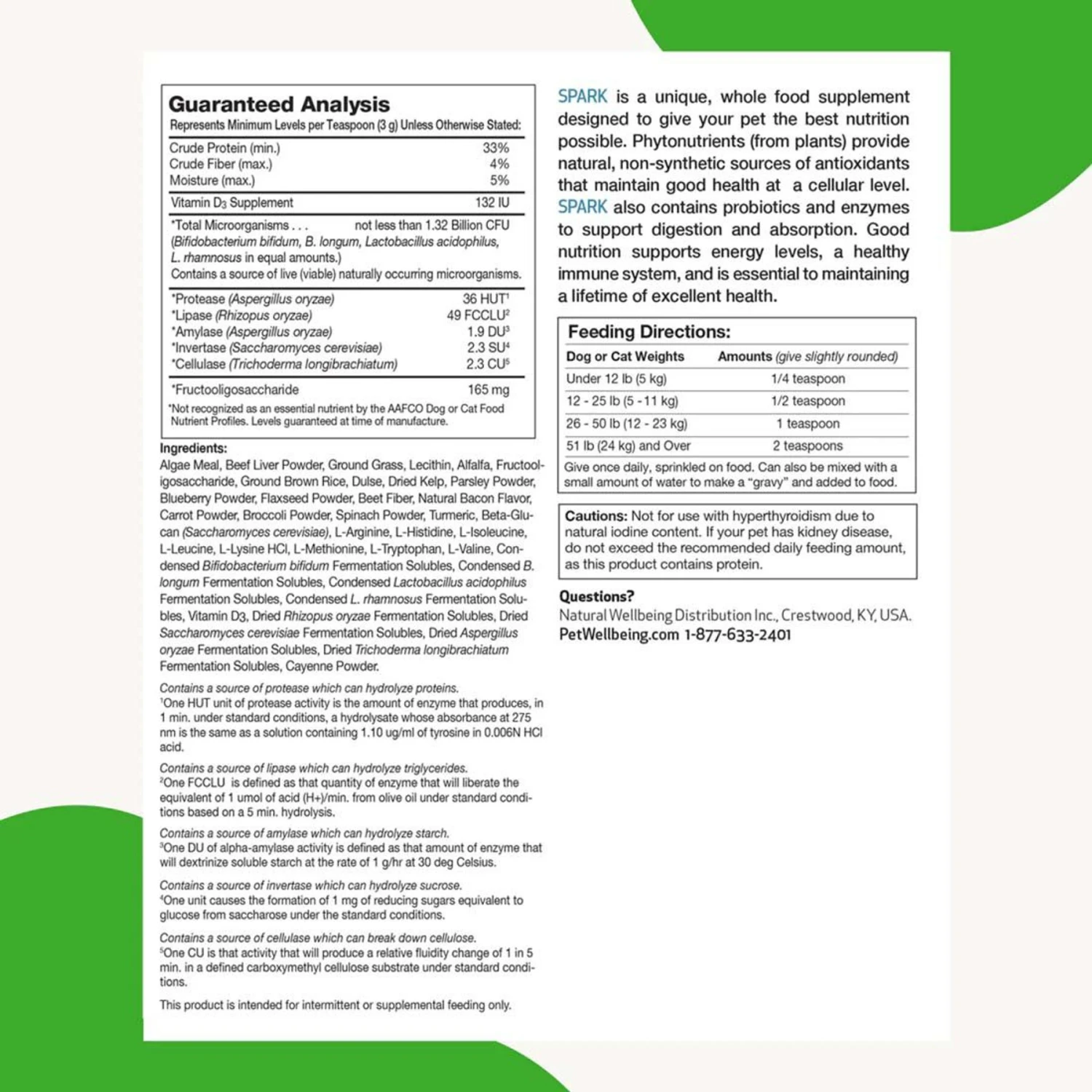 Pet Wellbeing SPARK Bacon Flavored Powder Multivitamin For Cats & Dogs 6 Pet Wellbeing SPARK Bacon Flavored Powder Multivitamin For Cats & Dogs - Image 6