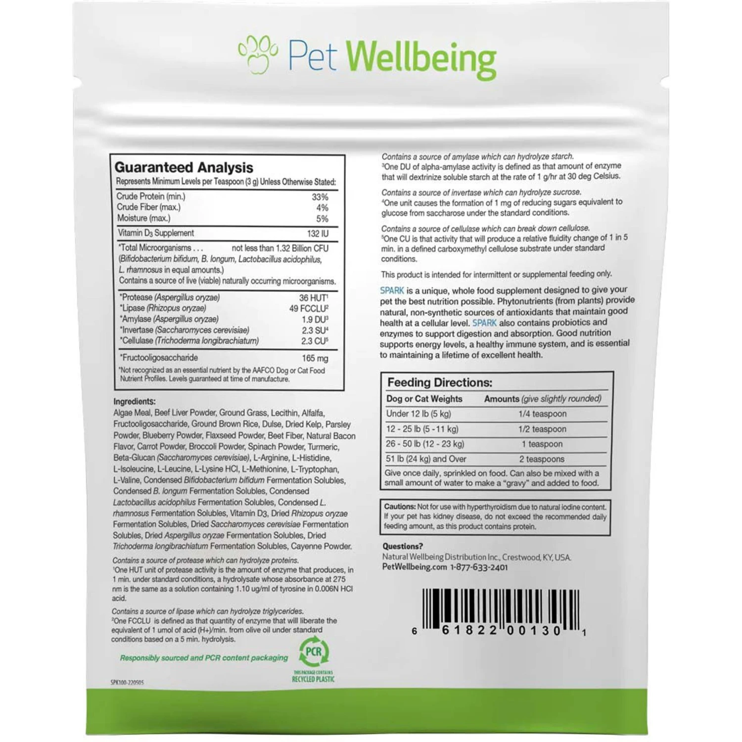Pet Wellbeing SPARK Bacon Flavored Powder Multivitamin For Cats & Dogs 8 Pet Wellbeing SPARK Bacon Flavored Powder Multivitamin For Cats & Dogs - Image 8