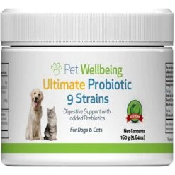 Pet Wellbeing Ultimate Probiotic Powder Digestive Supplement For Dogs