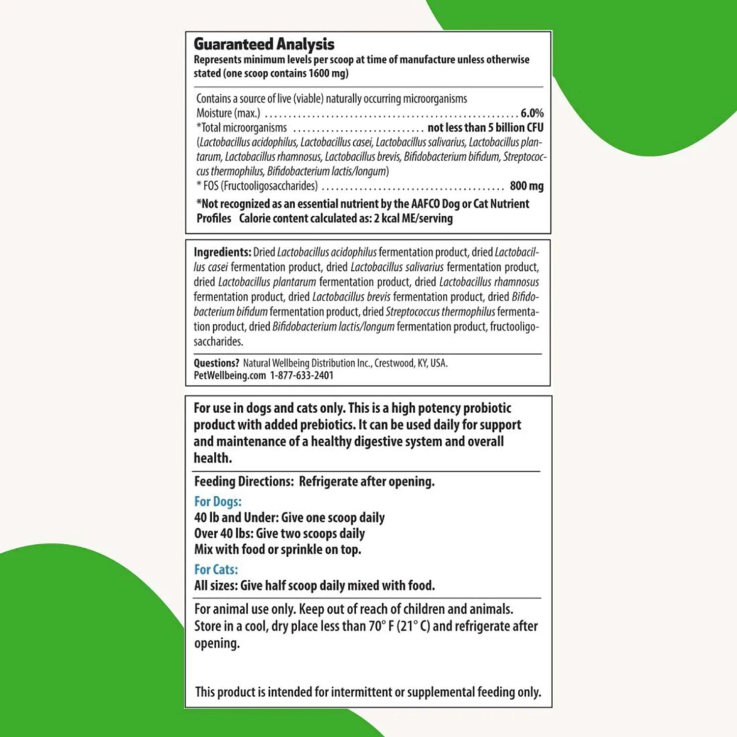 Pet Wellbeing Ultimate Probiotic Powder Digestive Supplement For Dogs 6 Pet Wellbeing Ultimate Probiotic Powder Digestive Supplement For Dogs - Image 6