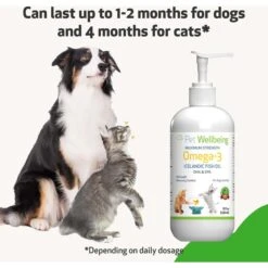 Pet Wellbeing Omega-3 Skin & Itch Liquid Skin & Coat Supplement For Dogs & Cats -Pet Wellness 206260 PT6. AC SS1800 V1701363676