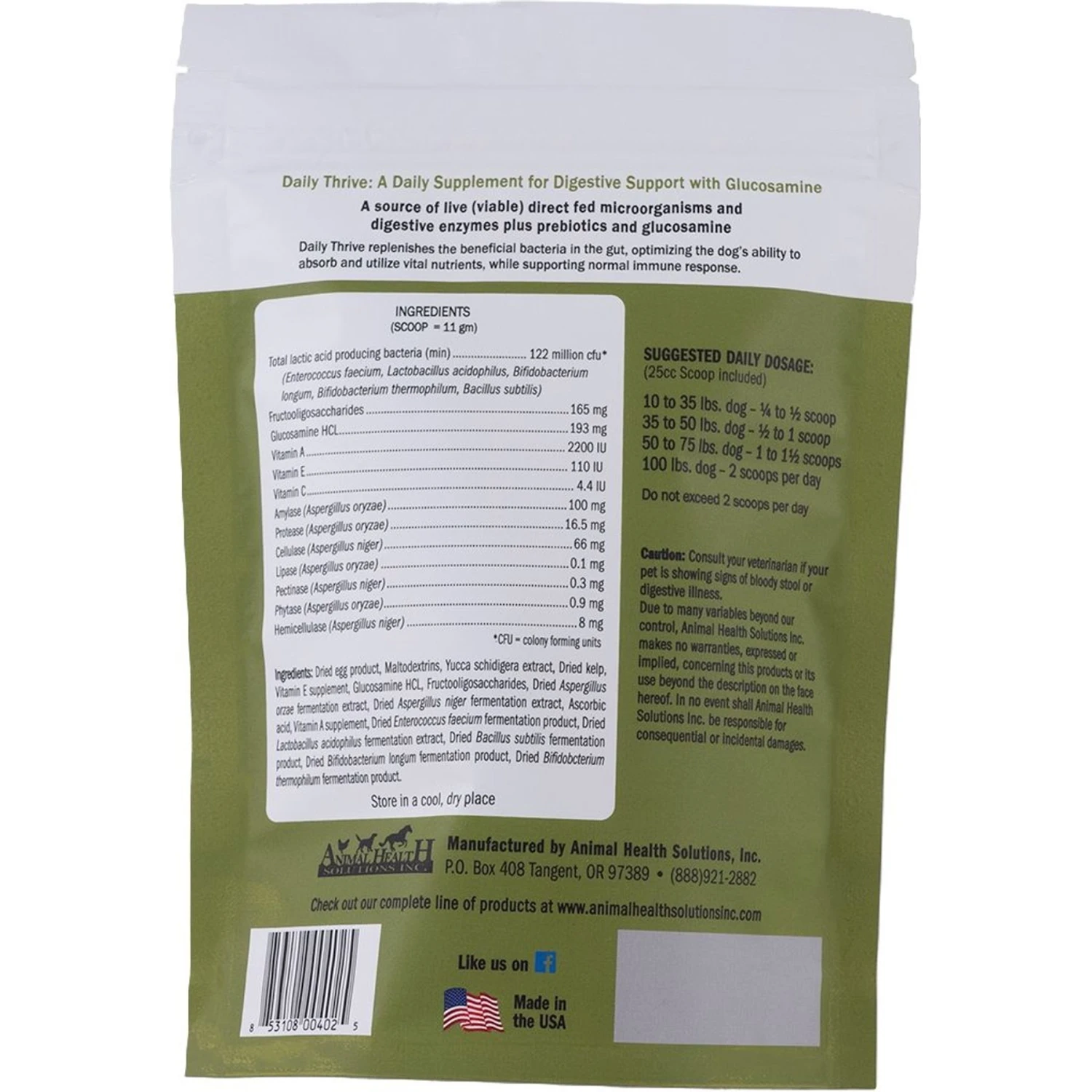Animal Health Solutions ProThrive Daily Digestive Aid Prebiotics & Probiotics Dog Supplement 2 Animal Health Solutions ProThrive Daily Digestive Aid Prebiotics & Probiotics Dog Supplement - Image 2