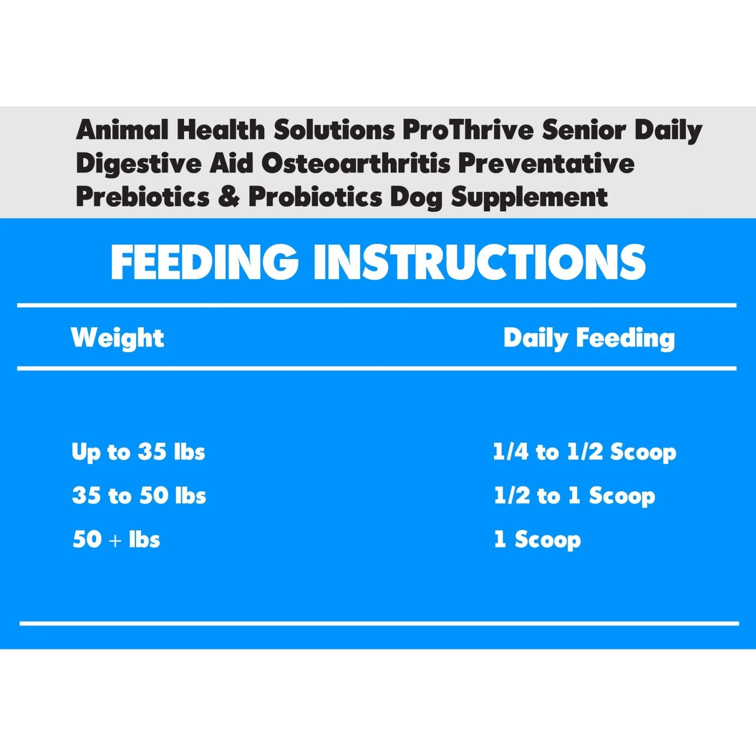 Animal Health Solutions ProThrive Senior Daily Digestive Aid Osteoarthritis Preventative Prebiotics & Probiotics Dog Supplement 3 Animal Health Solutions ProThrive Senior Daily Digestive Aid Osteoarthritis Preventative Prebiotics & Probiotics Dog Supplement - Image 3