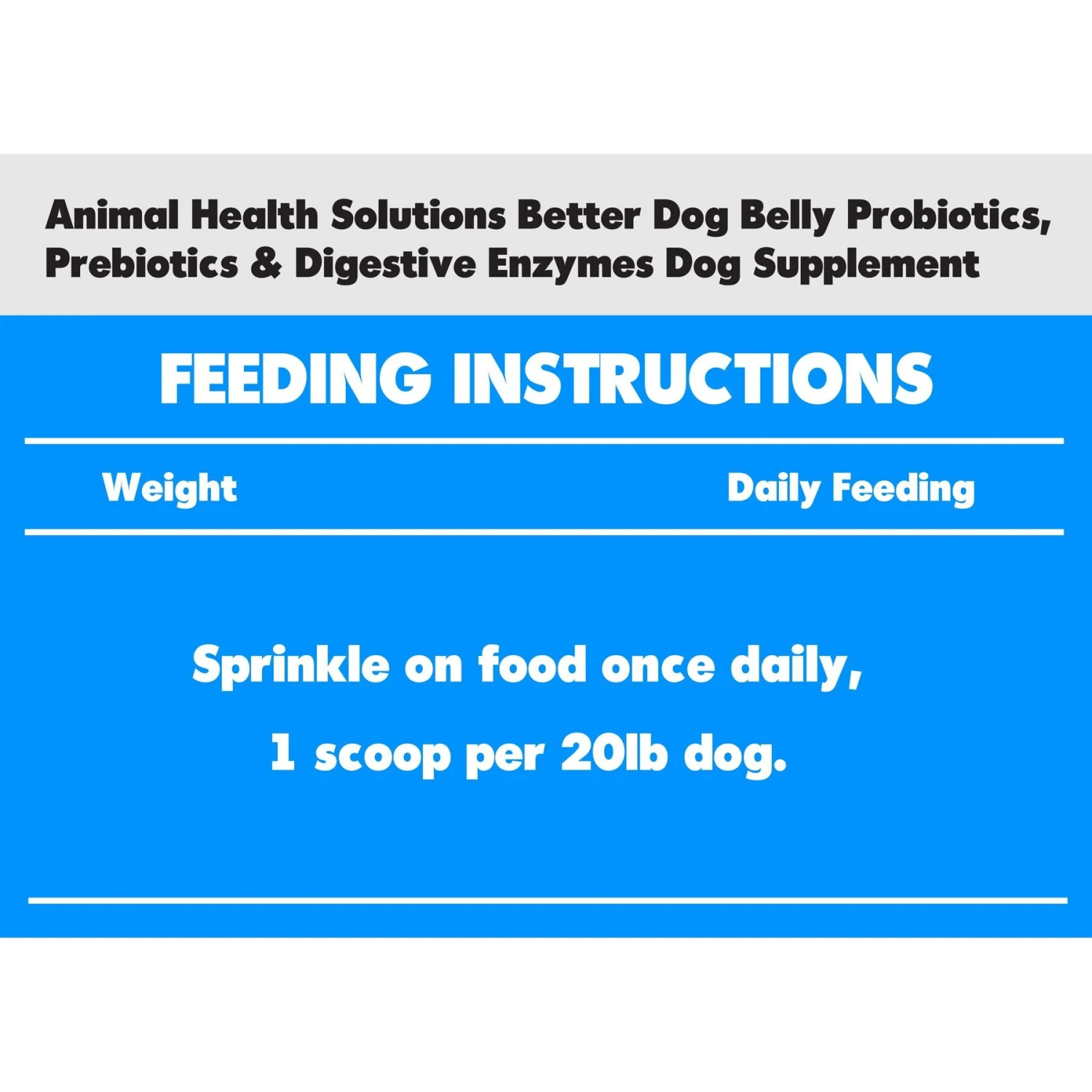 Animal Health Solutions Better Dog Belly Probiotics, Prebiotics & Digestive Enzymes Dog Supplement, 8-oz Bag 3 Animal Health Solutions Better Dog Belly Probiotics, Prebiotics & Digestive Enzymes Dog Supplement, 8-oz Bag - Image 3
