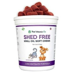 Pet Vitamin Co Shed Free Krill Oil Soft Chews Dog & Cat Supplement, 60 Count