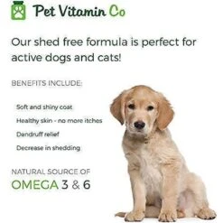 Pet Vitamin Co Shed Free Krill Oil Soft Chews Dog & Cat Supplement, 60 Count -Pet Wellness 207680 pt3. AC SS1800 V1572383869