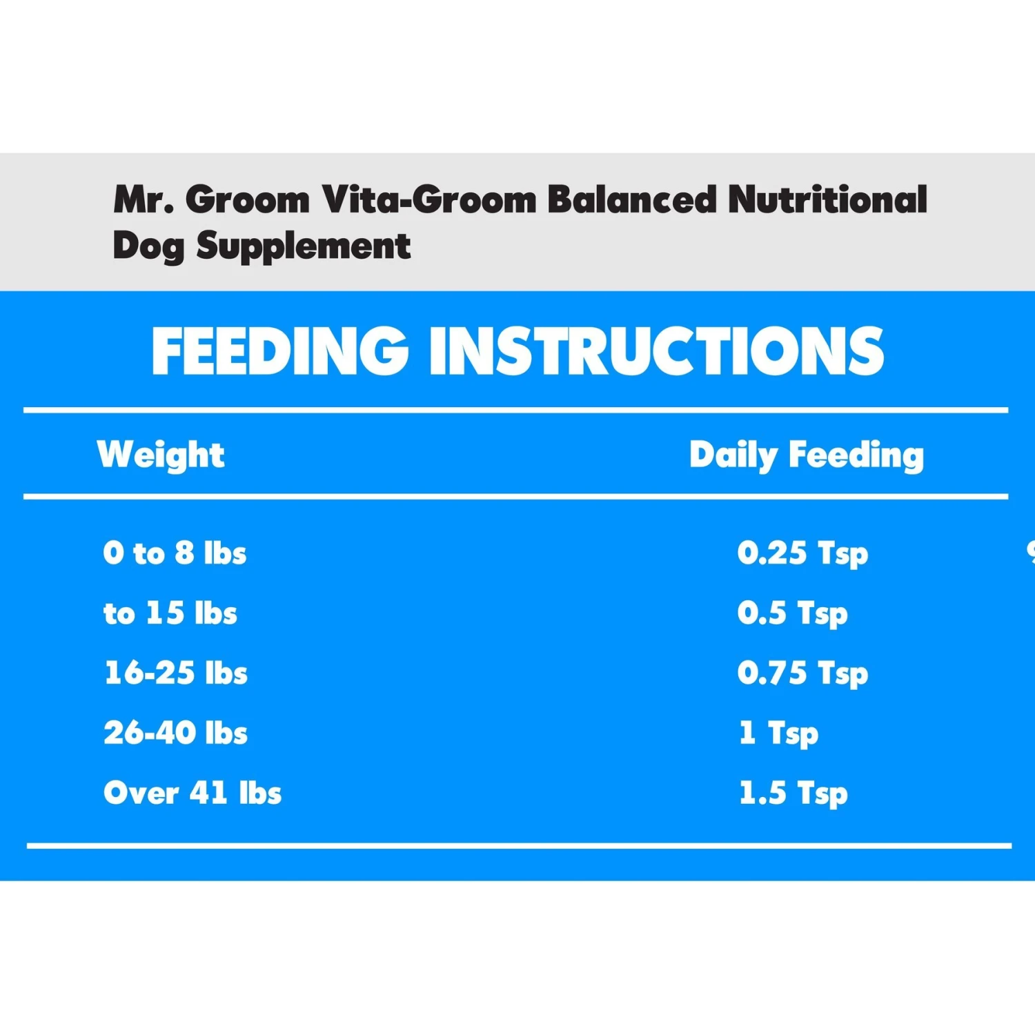 Mr. Groom Vita-Groom Balanced Nutritional Dog Supplement 2 Mr. Groom Vita-Groom Balanced Nutritional Dog Supplement - Image 2