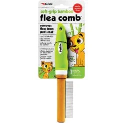 Petkin Soft Grip Bamboo Dog Flea Comb