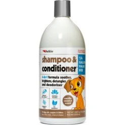 Petkin 4-in-1 Vanilla Coconut Scent Dog & Cat Shampoo & Conditioner, 32-oz Bottle