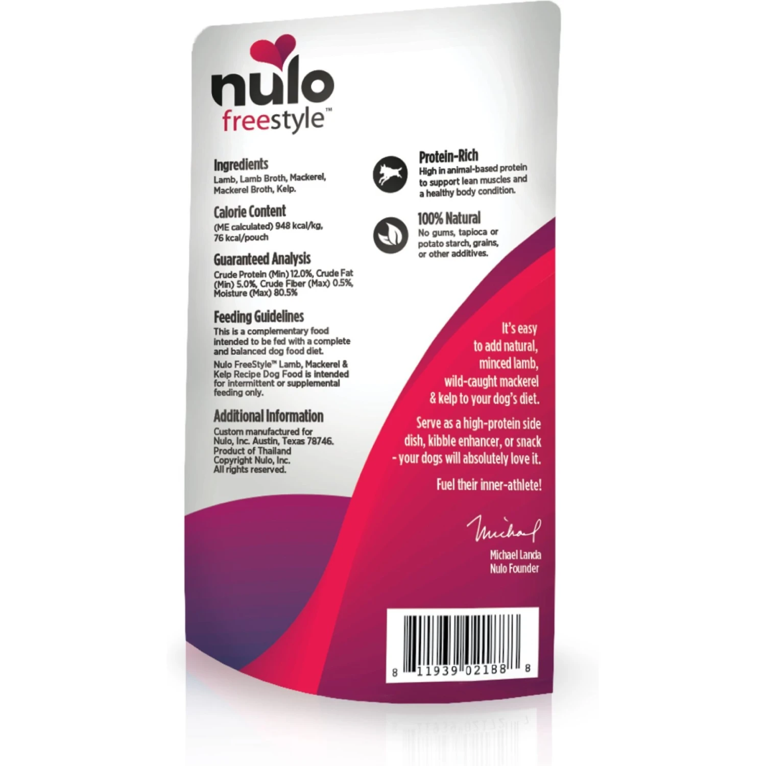 Nulo FreeStyle Lamb, Mackerel, & Kelp In Broth Dog Food Topper 2 Nulo FreeStyle Lamb, Mackerel, & Kelp In Broth Dog Food Topper - Image 2
