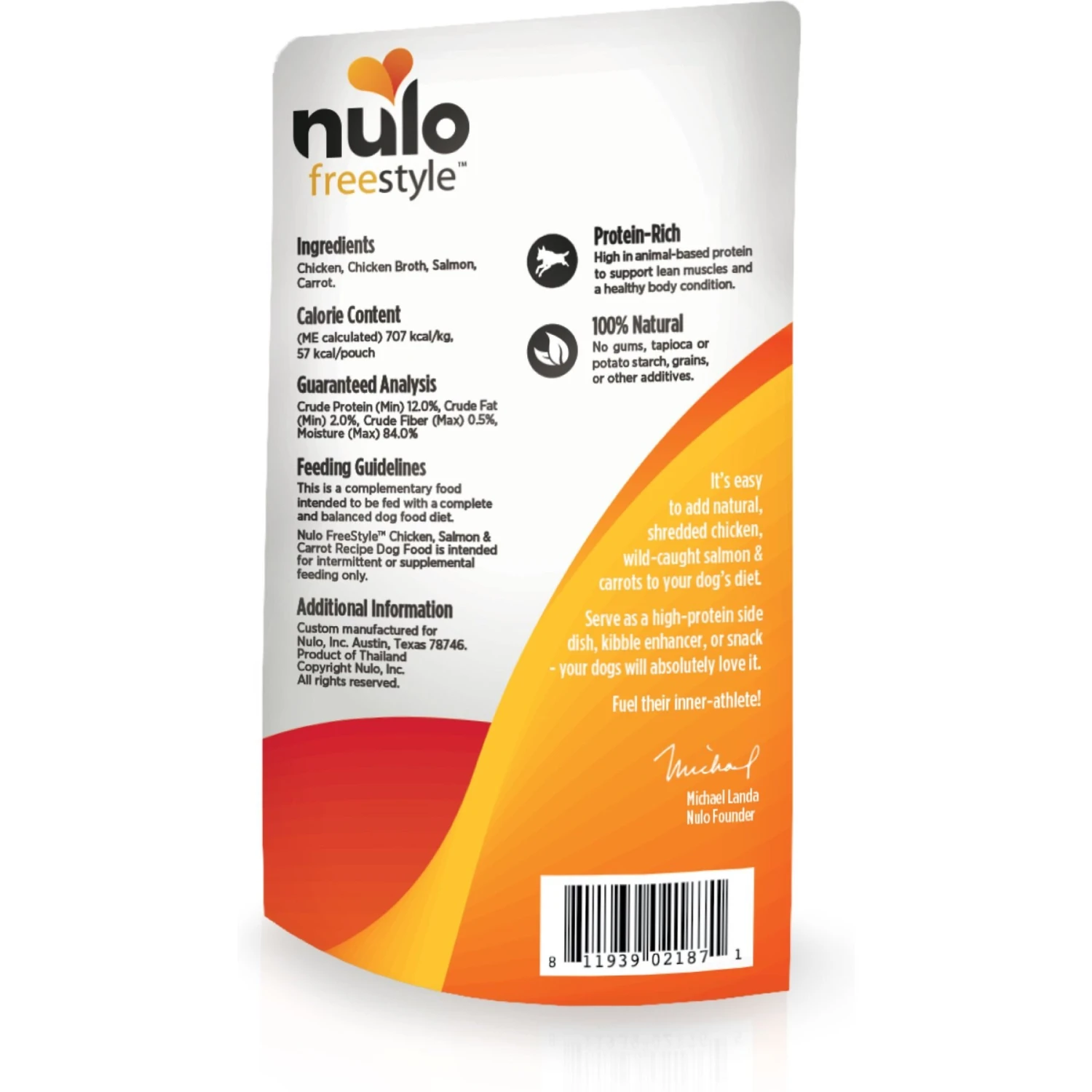 Nulo FreeStyle Chicken, Salmon, & Carrot In Broth Dog Food Topper 2 Nulo FreeStyle Chicken, Salmon, & Carrot In Broth Dog Food Topper - Image 2