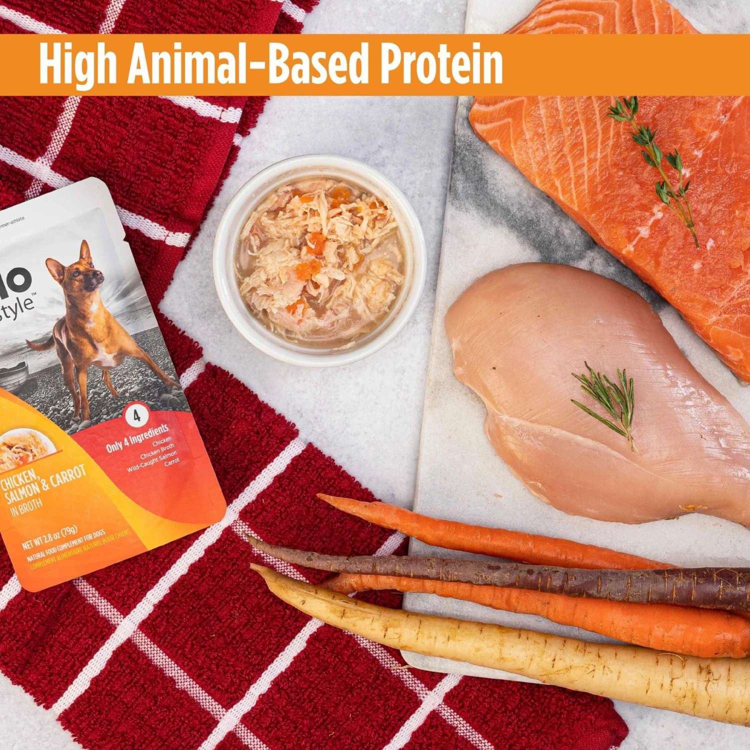 Nulo FreeStyle Chicken, Salmon, & Carrot In Broth Dog Food Topper 3 Nulo FreeStyle Chicken, Salmon, & Carrot In Broth Dog Food Topper - Image 3