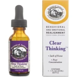 Botanical Animal Flower Essences Clear Thinking Calming Pet Supplement, 1-oz Bottle