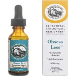 Botanical Animal Flower Essences Obsess Less Calming Pet Supplement, 1-oz Bottle
