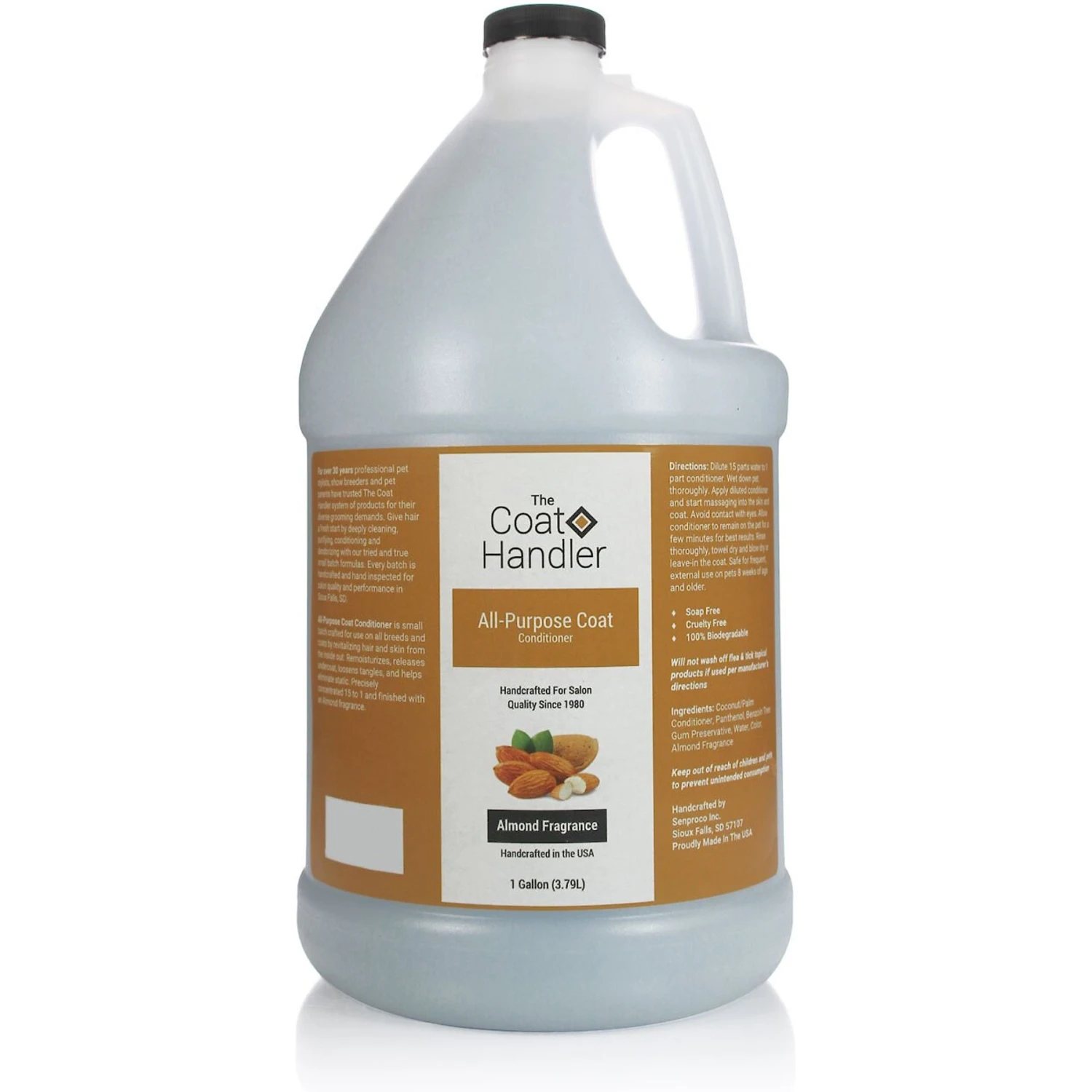 The Coat Handler All-Purpose Coat Almond Fragrance Dog & Cat Conditioner, 1-gal Bottle 1 The Coat Handler All-Purpose Coat Almond Fragrance Dog & Cat Conditioner, 1-gal Bottle