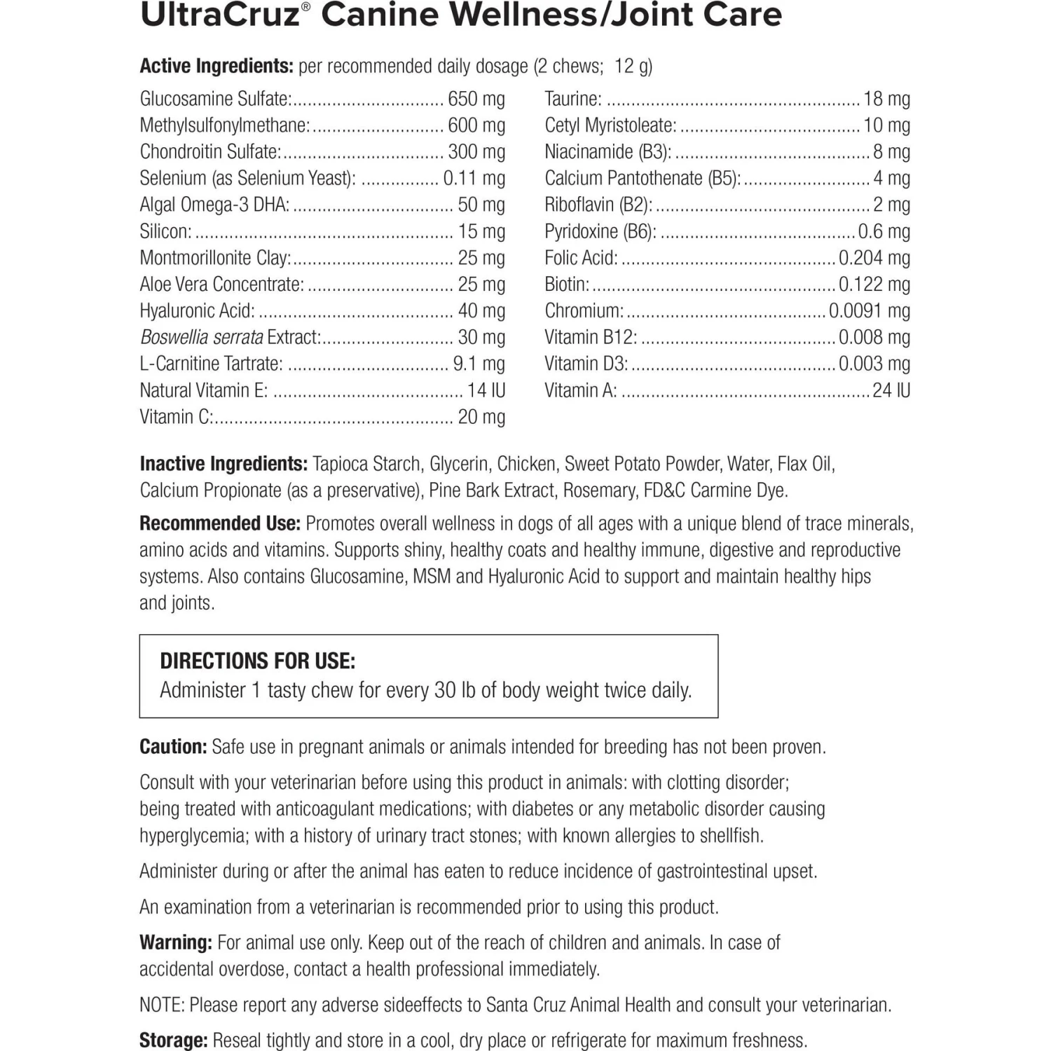 UltraCruz Wellness & Joint Care Dog Supplement 3 UltraCruz Wellness & Joint Care Dog Supplement - Image 3