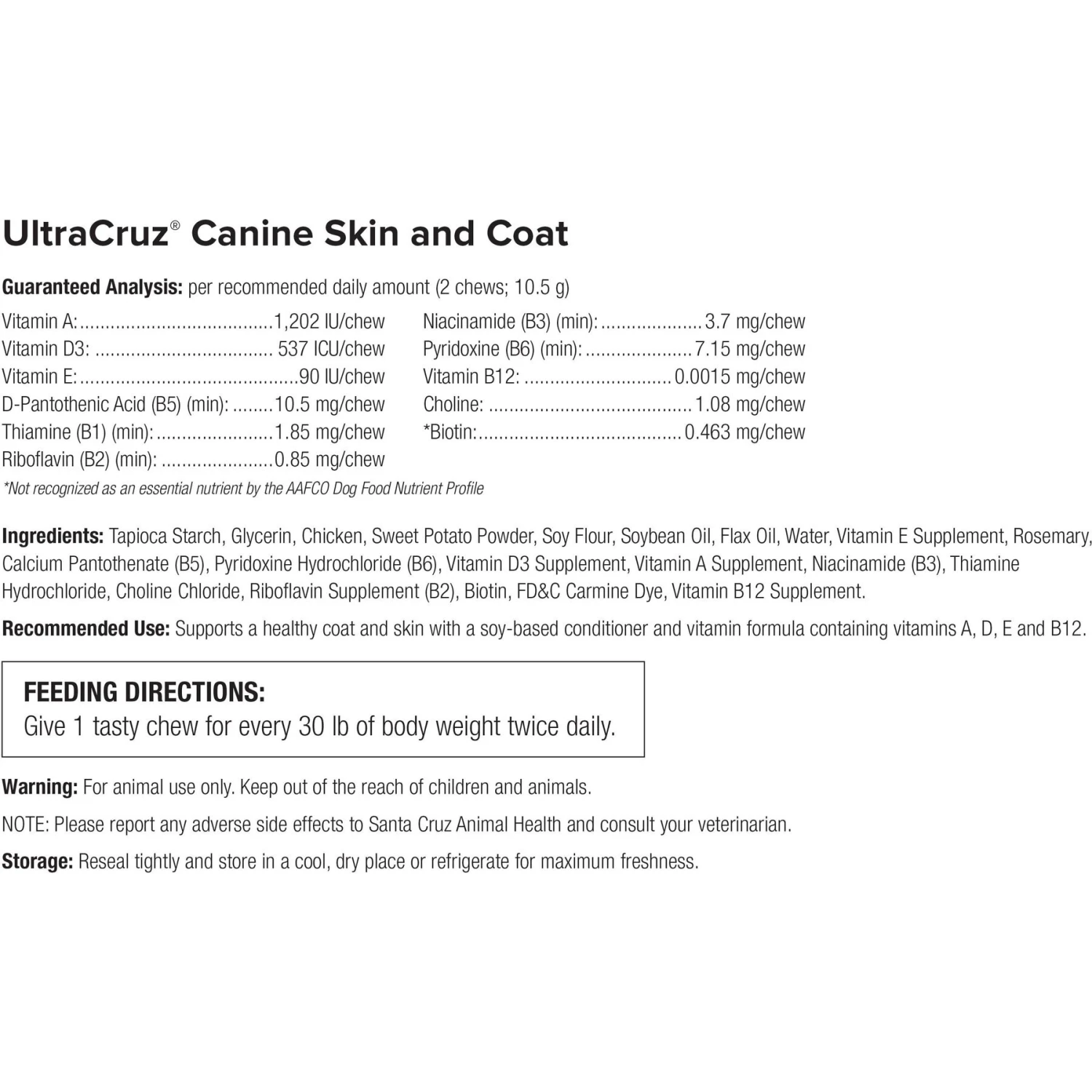 UltraCruz Skin & Coat Dog Supplement 2 UltraCruz Skin & Coat Dog Supplement - Image 2