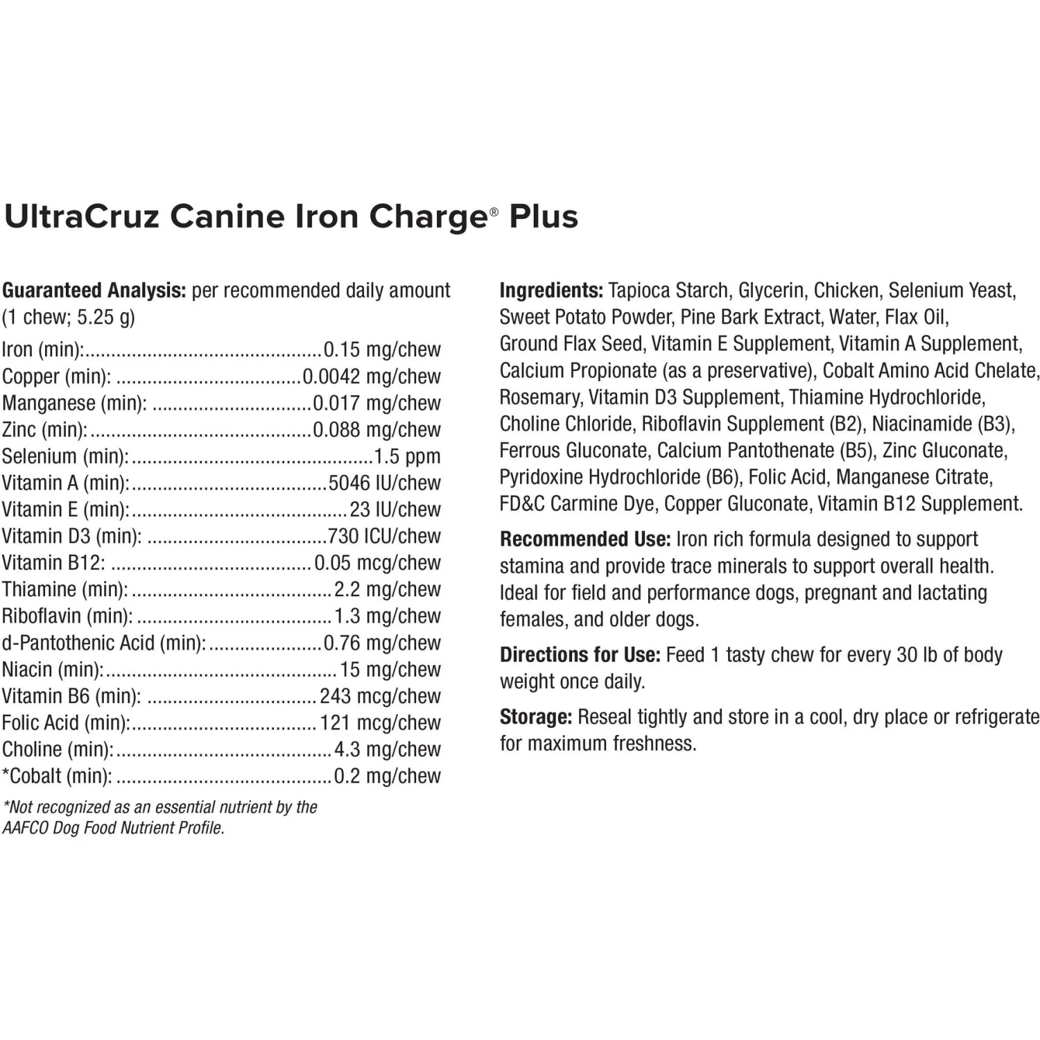 UltraCruz Iron Charge Plus Dog Supplement 2 UltraCruz Iron Charge Plus Dog Supplement - Image 2