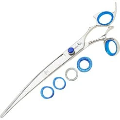 Shark Fin Right Silver Swivel Stainless Steel Curve Dog Shears