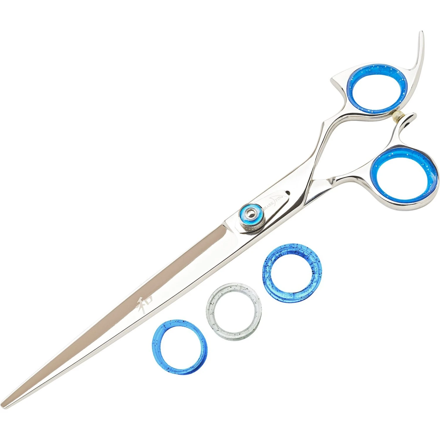 Shark Fin Right Gold Non-Swivel Stainless Steel Straight Dog Shears 1 Shark Fin Right Gold Non-Swivel Stainless Steel Straight Dog Shears