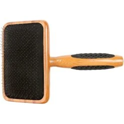 Bass Brushes De-matting Slicker Style Dog & Cat Brush, Bamboo-Dark Finish -Pet Wellness 210794 PT2. AC SS1800 V1575300884