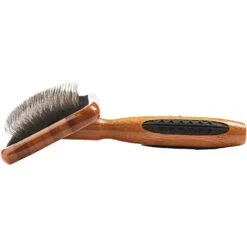Bass Brushes De-matting Slicker Style Dog & Cat Brush, Bamboo-Dark Finish -Pet Wellness 210794 PT3. AC SS1800 V1575300885