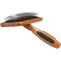 Bass Brushes De-matting Slicker Style Dog & Cat Brush, Bamboo-Dark Finish -Pet Wellness 210794 PT4. AC SS1800 V1575300885