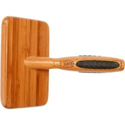 Bass Brushes De-matting Slicker Style Dog & Cat Brush, Bamboo-Dark Finish -Pet Wellness 210794 PT6. AC SS1800 V1575300886