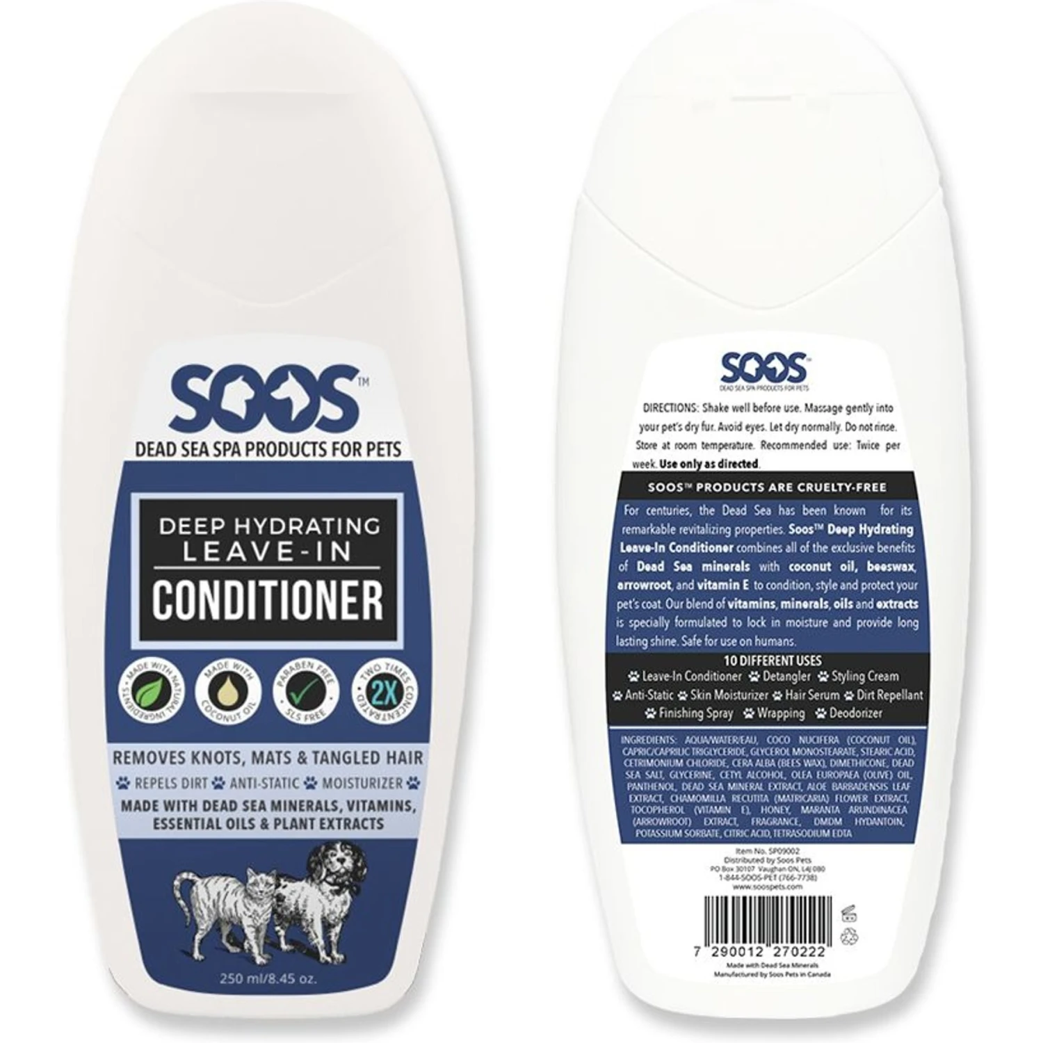 Soos Pets Deep Hydrating Leave-In Dog & Cat Conditioner 2 Soos Pets Deep Hydrating Leave-In Dog & Cat Conditioner - Image 2
