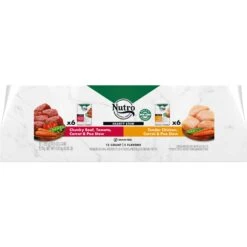 Nutro Hearty Stew Variety Pack Chunky Beef, Tomato, Carrot & Pea Stew & Tender Chicken Adult Wet Dog Food