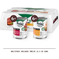 Nutro Hearty Stew Variety Pack Chunky Beef, Tomato, Carrot & Pea Stew & Tender Chicken Adult Wet Dog Food -Pet Wellness 211748 PT2. AC SS1800 V1691417484