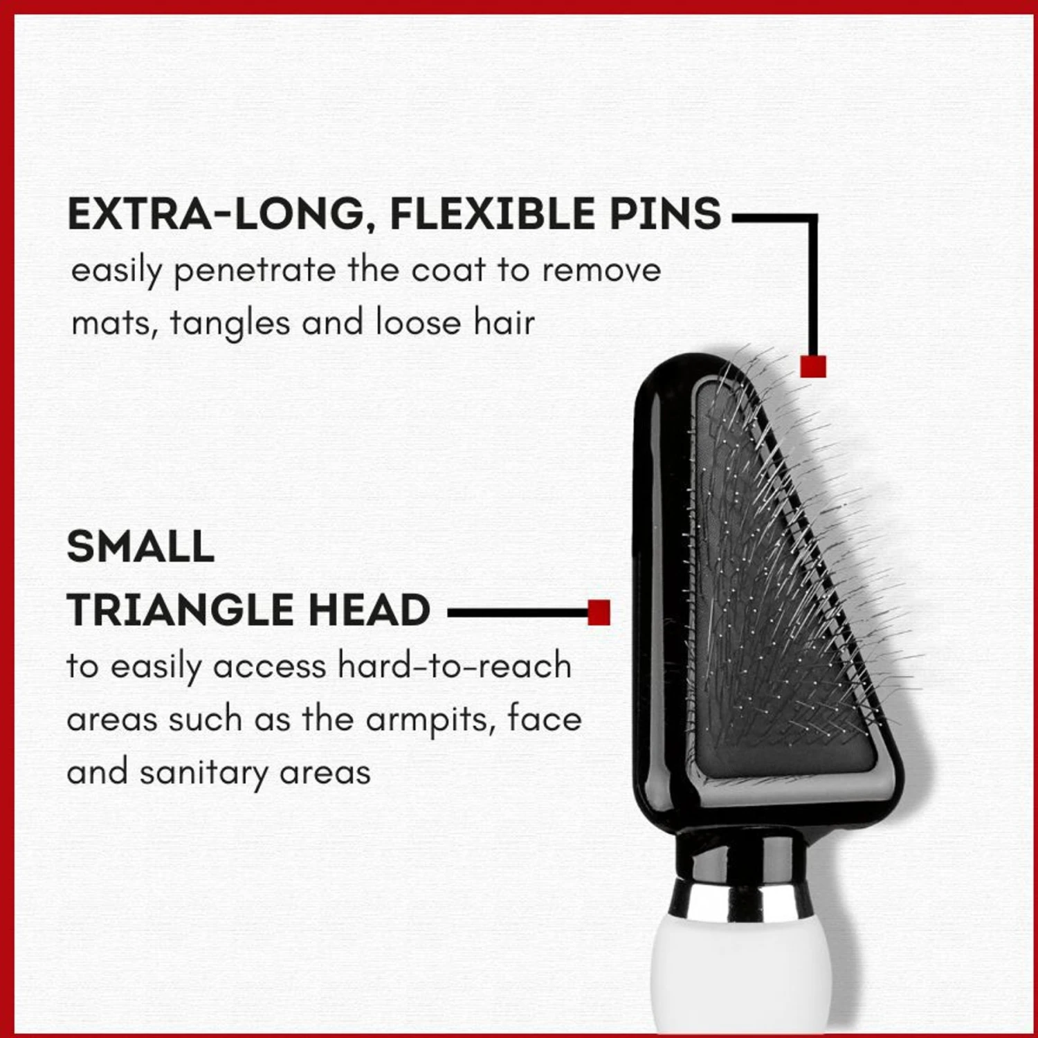 Babyliss Pro Pet Triangle Slicker Dog & Cat Brush 6 Babyliss Pro Pet Triangle Slicker Dog & Cat Brush - Image 6