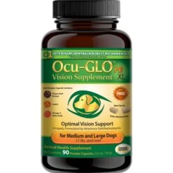Animal Necessity Ocu-GLO Powder Blend Vision Medium & Large Dog Supplement, 90 Count