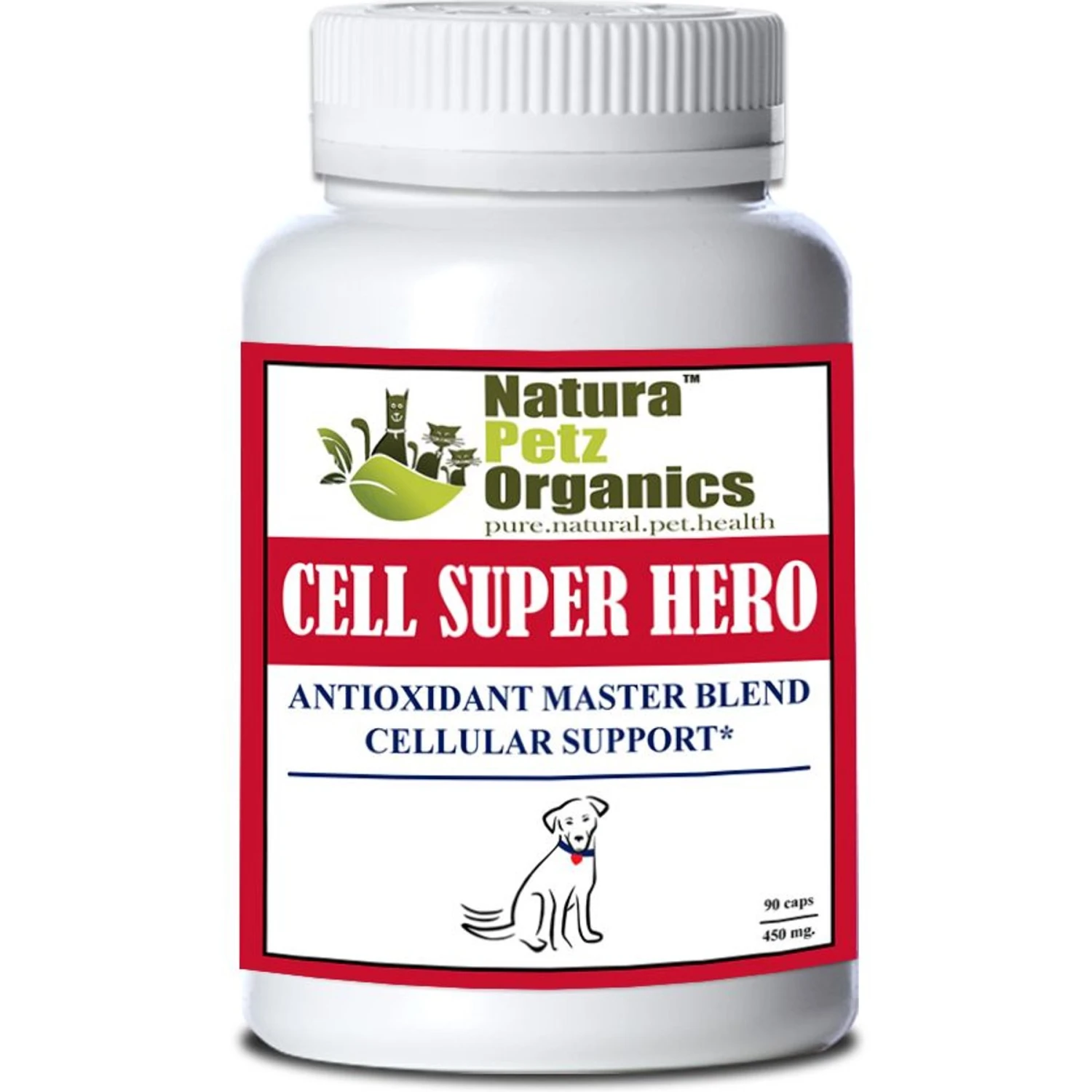 Natura Petz Organics Cell Super Hero Dog Supplement, 90 Count 1 Natura Petz Organics Cell Super Hero Dog Supplement, 90 Count
