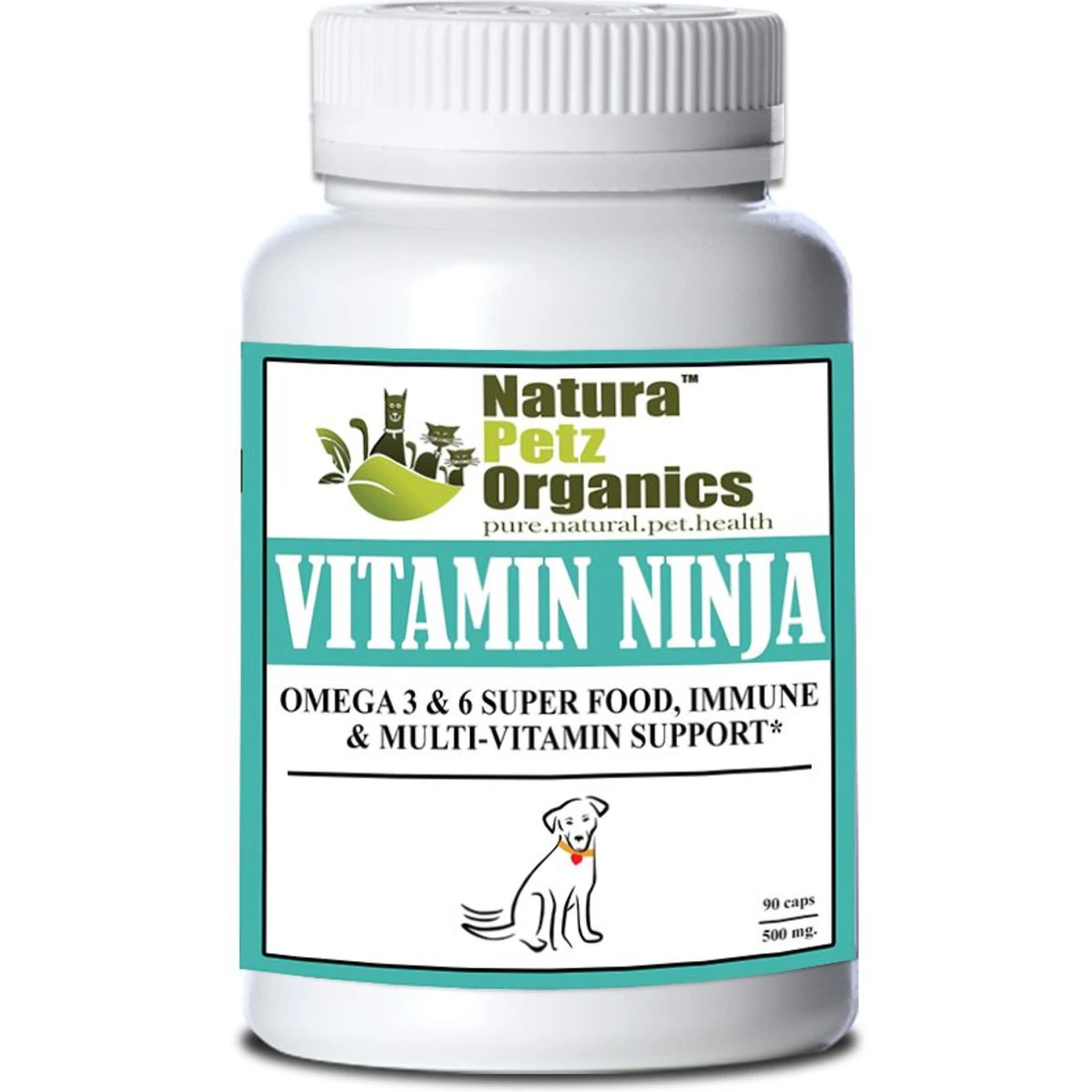 Natura Petz Organics Vitamin Ninja Dog Supplement, 90 Count 1 Natura Petz Organics Vitamin Ninja Dog Supplement, 90 Count