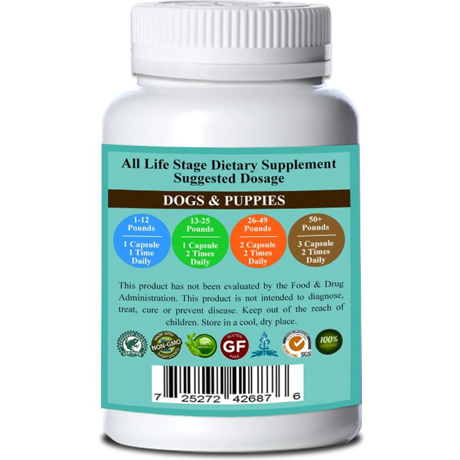 Natura Petz Organics Vitamin Ninja Dog Supplement, 90 Count 2 Natura Petz Organics Vitamin Ninja Dog Supplement, 90 Count - Image 2