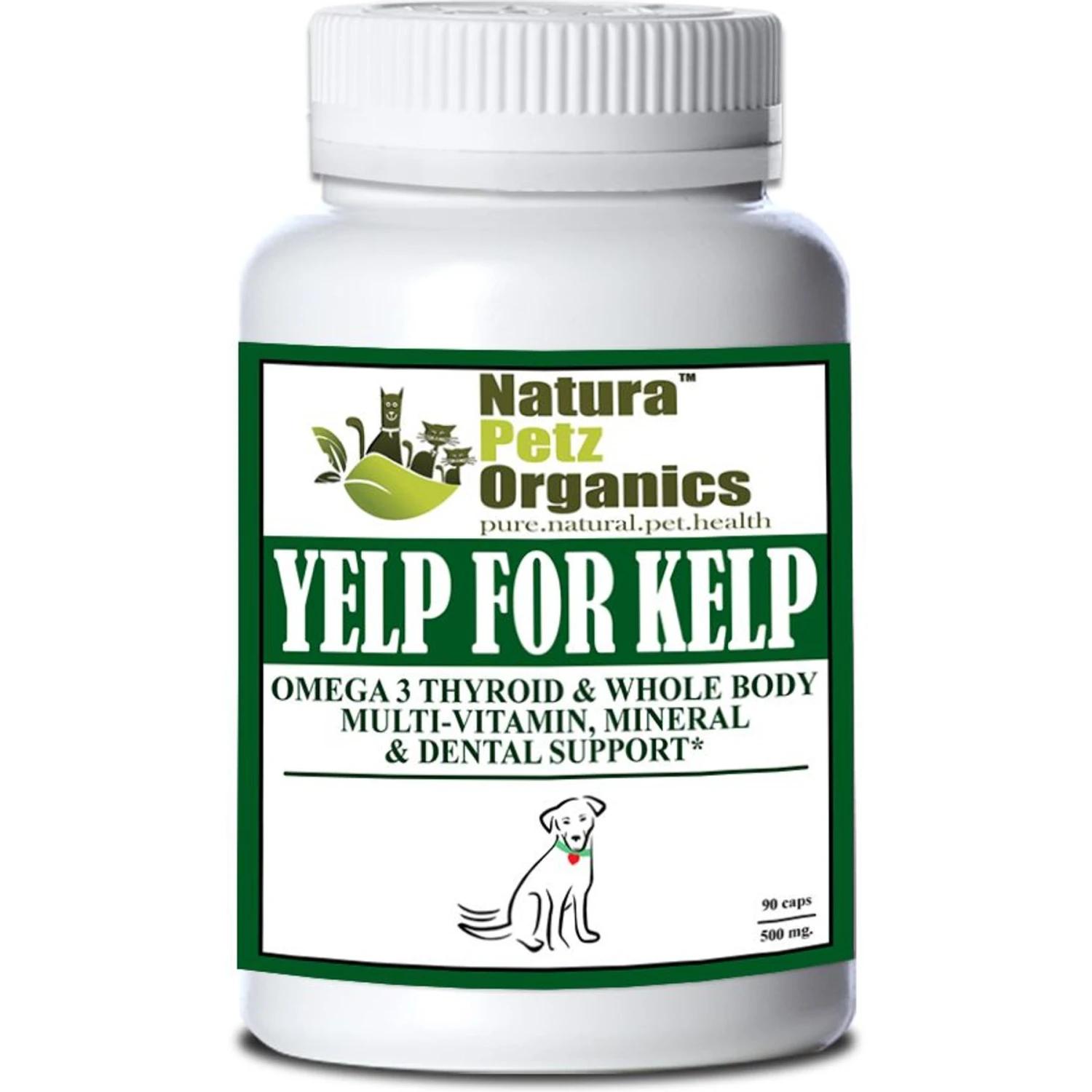 Natura Petz Organics Yelp For Kelp Dog Supplement, 90 Count 1 Natura Petz Organics Yelp For Kelp Dog Supplement, 90 Count