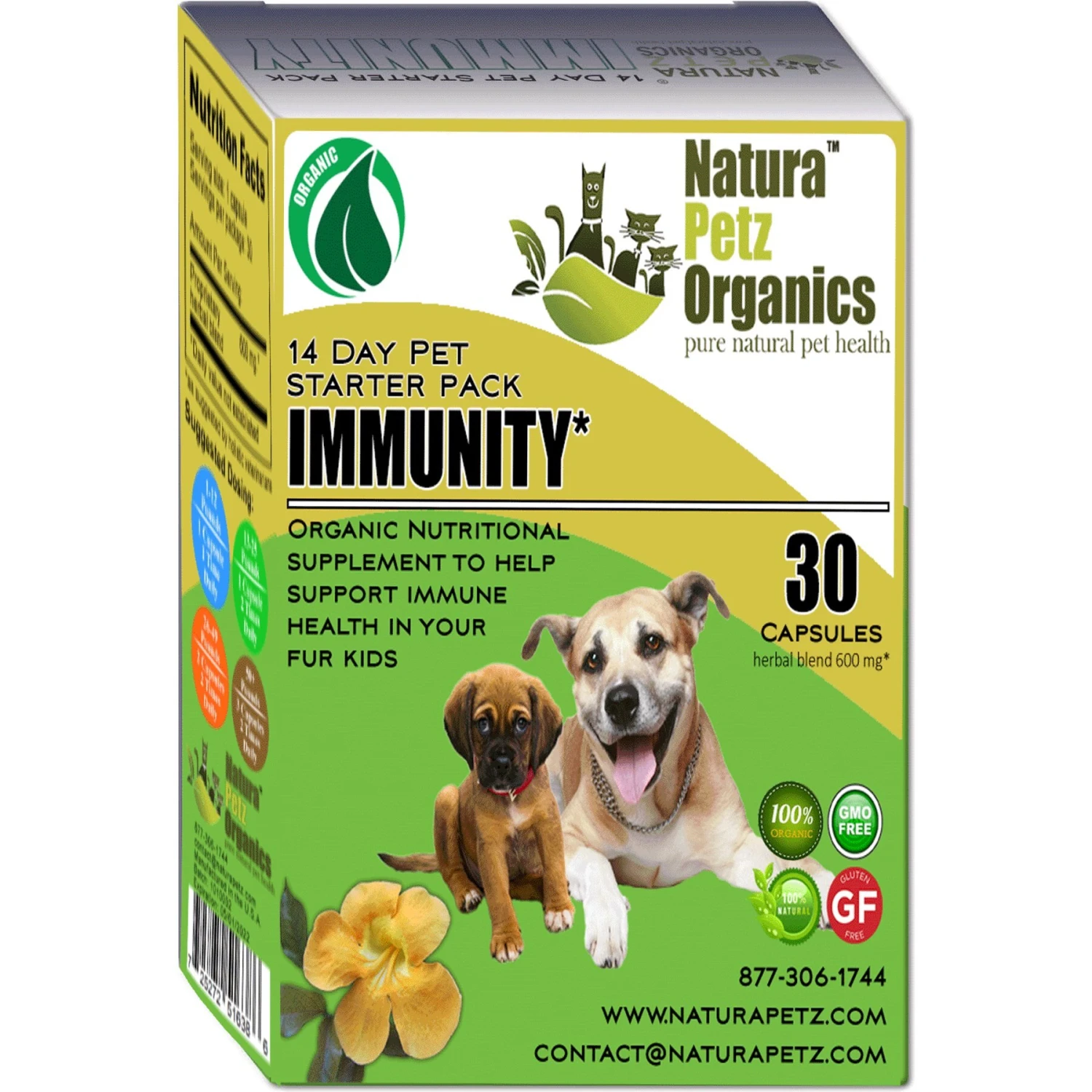 Natura Petz Organics Immunity Starter Pack Dog Supplement, 30 Count 1 Natura Petz Organics Immunity Starter Pack Dog Supplement, 30 Count