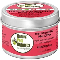 Natura Petz Organics First Aid & Wound Turkey Flavored Powder Immune Supplement For Dogs, 4-oz Tin