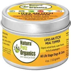 Natura Petz Organics Life's An Itch Turkey Flavored Powder Allergy Supplement For Dogs & Cats, 4-oz Tin